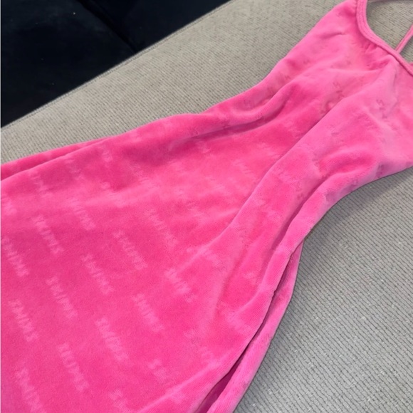 SKIMS Velour Pink Mini Dress - Picture 2 of 4